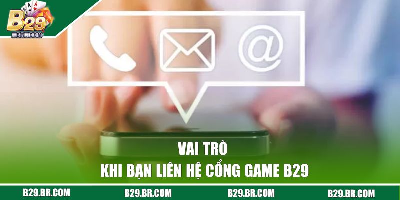 Liên Hệ B29 | Cổng Chăm Sóc Hội Viên Tận Tâm, Chuyên Nghiệp 1 Vai trò khi bạn liên hệ cổng game B29